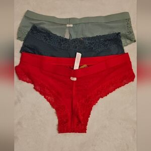 Victorias Secret PINK 3 Pair Of Cheekster Size M Panties